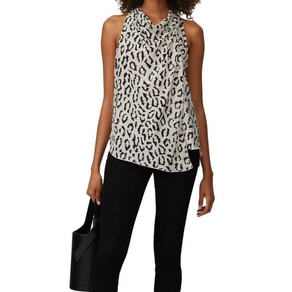 A.L.C Ella Leopard Print Top Blouse - Picture 2 of 11
